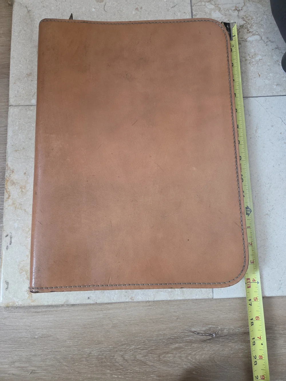 Vintage David's of Hollywood Deep Buff Cowhide Leather Portfolio Padfolio Case